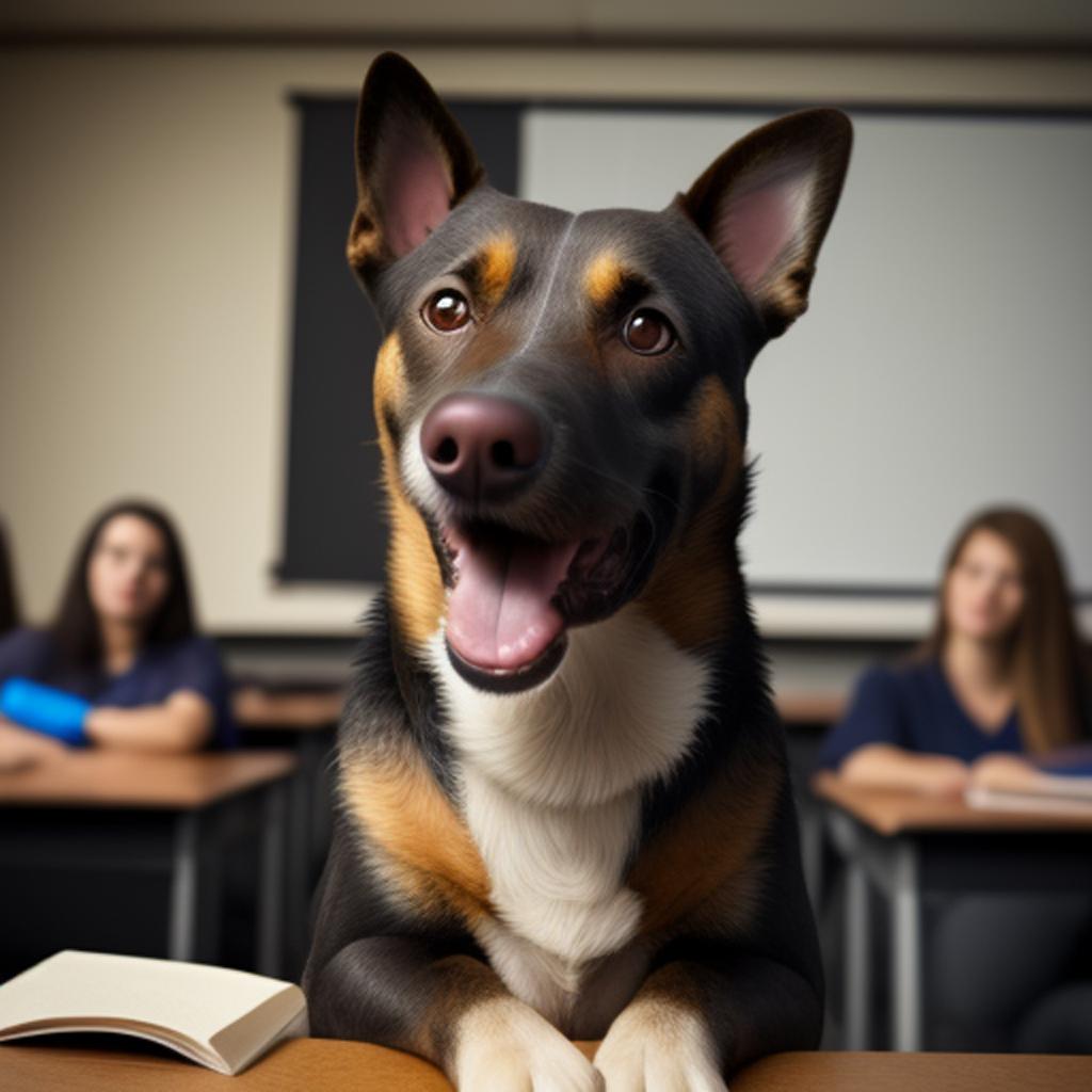 Canine Scholar Unleashes Wisdom: Dog Now Teaching Philosophy, But Students Bark at His Clothing Choices!