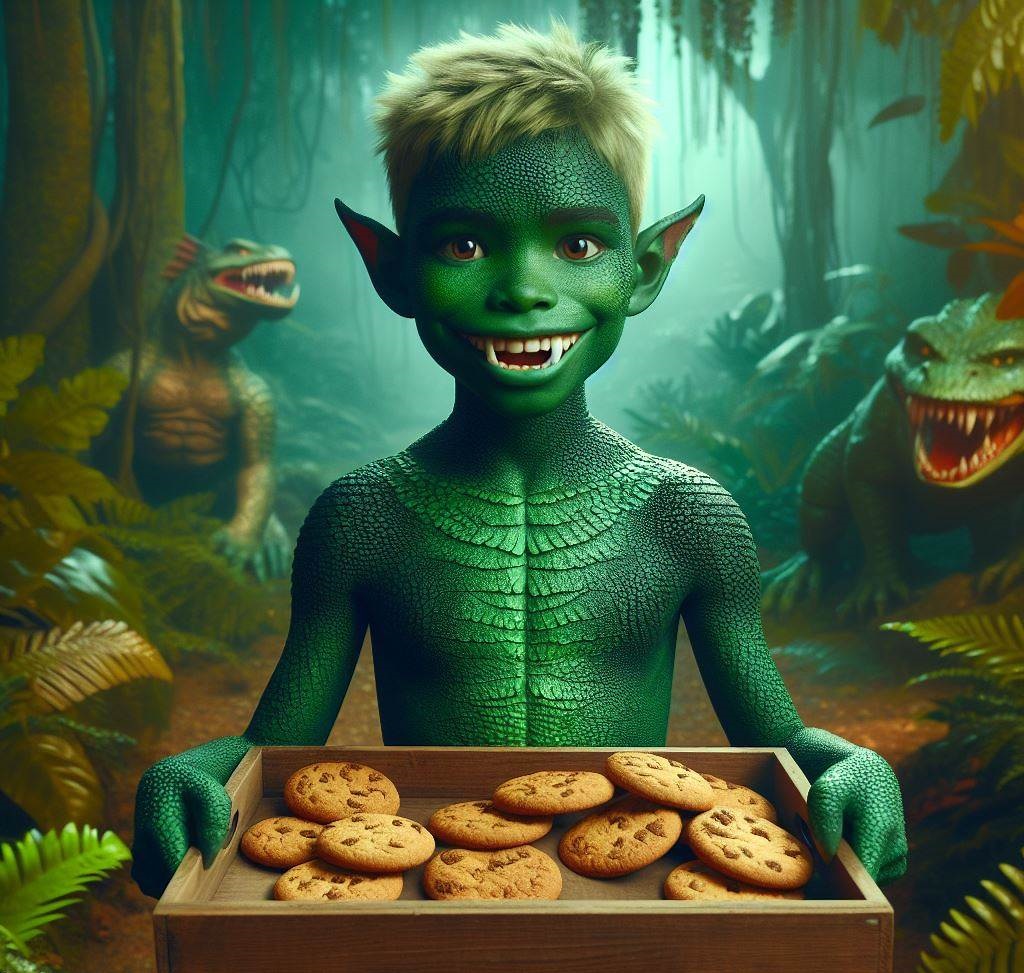 Jungle Enigma Unraveled: Mysterious Lizard-like Boy Spreads Fear and Cookies in Honduras!