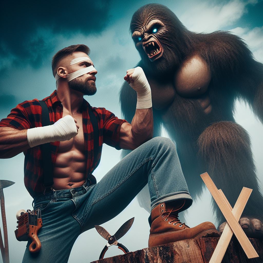 The Call of the Wild Challenger: Fearless Fighter Prepares for Epic Showdown with Bigfoot!